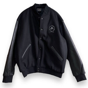 Rock and Roll Hall of Fame Wool and Leather Coat Embroidered Men’s Size XL Black